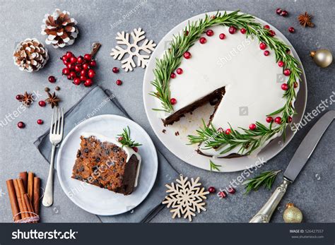 Christmas Fruit Cake Pudding On White Stock Photo 526427557 | Shutterstock