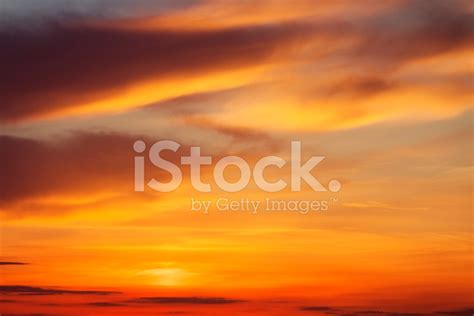 Fiery Orange Sunset Sky. Stock Photo | Royalty-Free | FreeImages