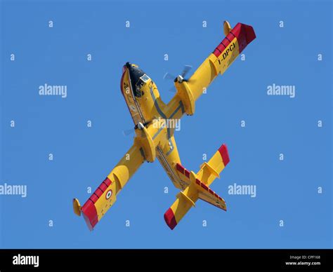 Italian Bombardier 415 (Canadair CL-415) waterbomber displaying its ...