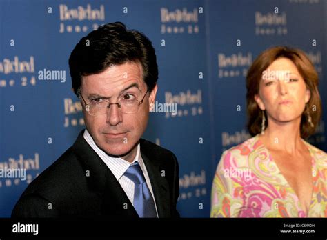 Stephen Colbert, wife at arrivals for BEWITCHED World Premiere, The ...