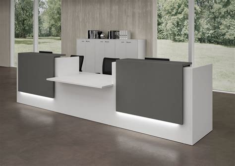 Double Split Reception Desk | Office reception table design, Modern office reception, Office ...