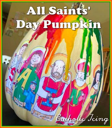 Easy To Make Saint-O-Lantern (With Crayon Melting!) | All saints day, Catholic crafts, Melting ...