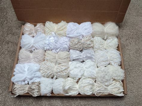 Mixed Pack of 20 Yarn Bundles in Creams, Whites and Neutrals. Various ...