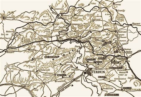 Map of Verdun - The Great War