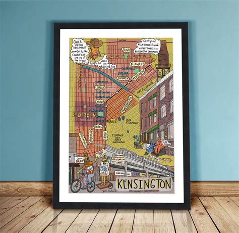 Map of Kensington Philadelphia Philly Neighborhood Map - Etsy