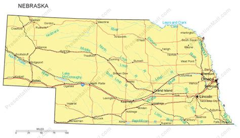 Nebraska Road Map