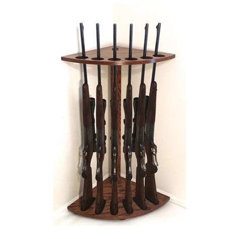 Corner Gun Rack 6-gun Oak Rifle / Shotgun Display - Etsy