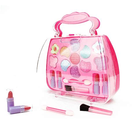 New Pretend Play Girls Cosmetics Kit Environmental Toys Makeup Set Preschool Kid Beauty Safety ...