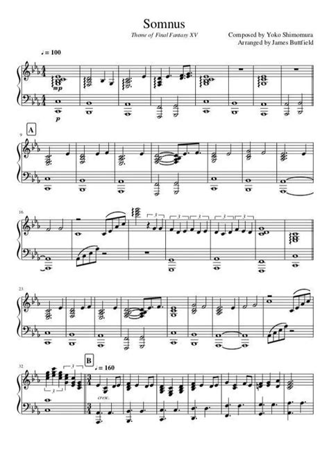 Yoko Shimomura Somnus Sheet Music Downloads