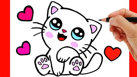Cute easy cat drawing - animationgola
