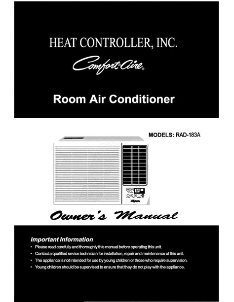 COMFORT-AIRE COMFORT AIRE RAD-183A OWNER'S MANUAL Pdf Download | ManualsLib