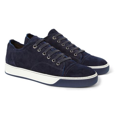 Lyst - Lanvin Suede Sneakers in Blue for Men