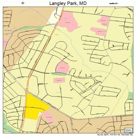 Langley Park Maryland Street Map 2445525