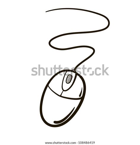 Computer Mouse Childrens Sketch Stock Vector (Royalty Free) 108486419 ...