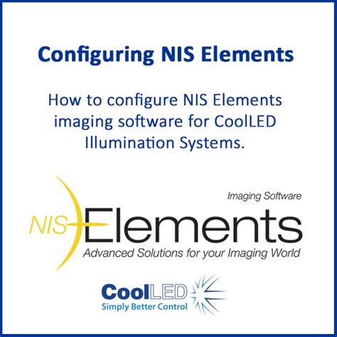 Configuring NIS Elements - CoolLED