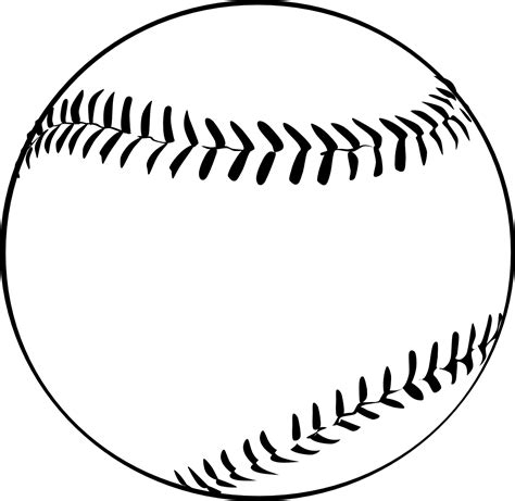 Baseball clipart black and white free images 4 | Baseball coloring ...