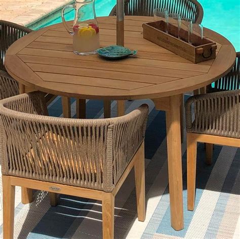 Teak Patio Tables | Outdoor Teak Tables - Round, Square & More