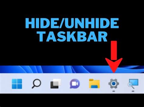 How to enable or disable auto hide taskbar in windows 11 | Видео