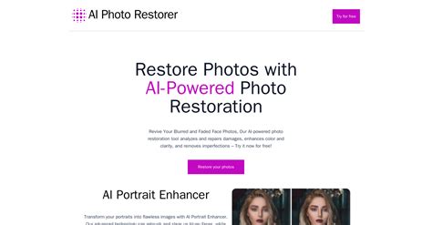 AI photo restorer And 4 Other AI Tools For Image restoring