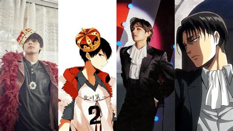 6 Times BTS’ V looked like a Real-Life version of Anime Characters ...