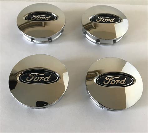 4x 66mm Ford Chrome Wheel Center Caps – 6 Side Auto