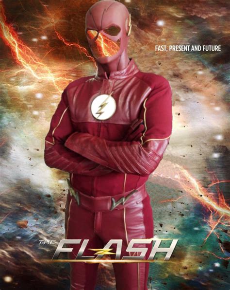 Flash Costume / Cosplay Replica dc's CW the Flash, in Leather and Stretch Materials - Etsy