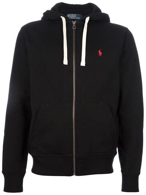 Polo Ralph Lauren Fleece Lined Hoodie in Black for Men - Lyst