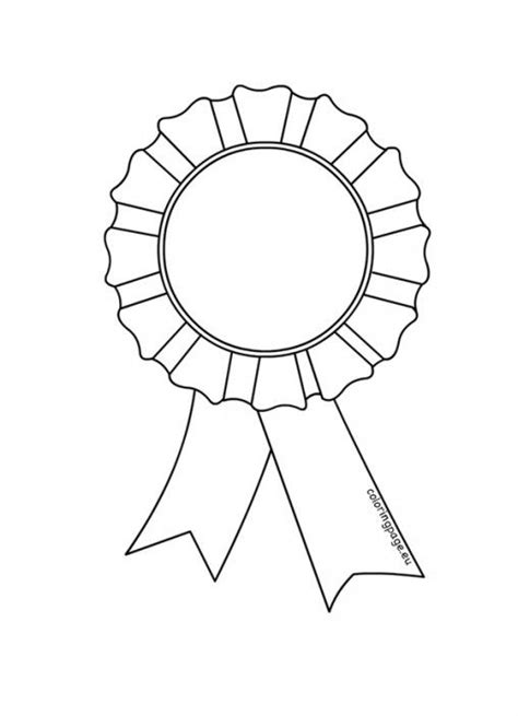 1st Place Ribbon Coloring Page