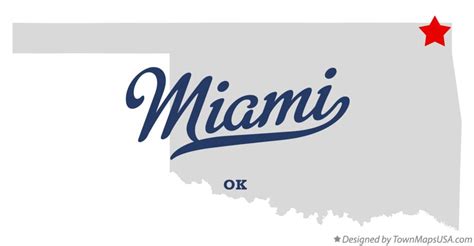 Map of Miami, OK, Oklahoma