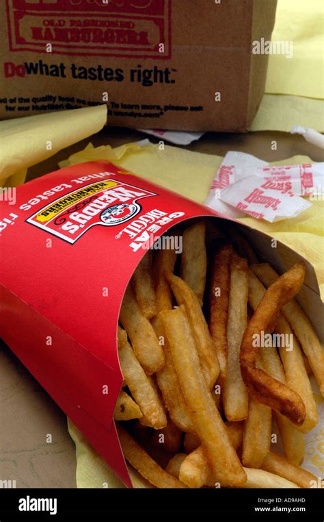 Wendy's fast food french fries Stock Photo - Alamy