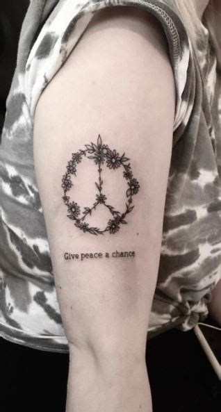 Peace Sign Flower Tattoo Designs | Best Flower Site