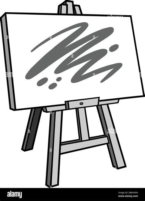 Art Easel Illustration- An Illustration of an Art Easel Stock Vector Image & Art - Alamy