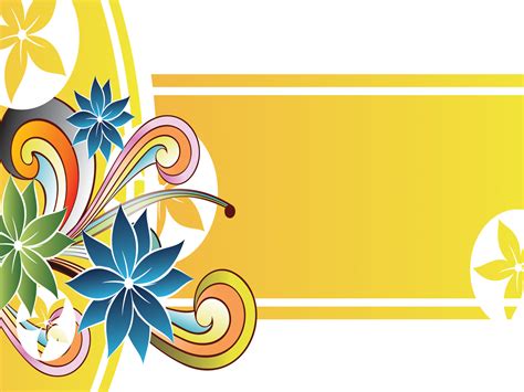 Summer Flowers Powerpoint Templates - Flowers, Holidays, Summer, Yellow Backgrounds