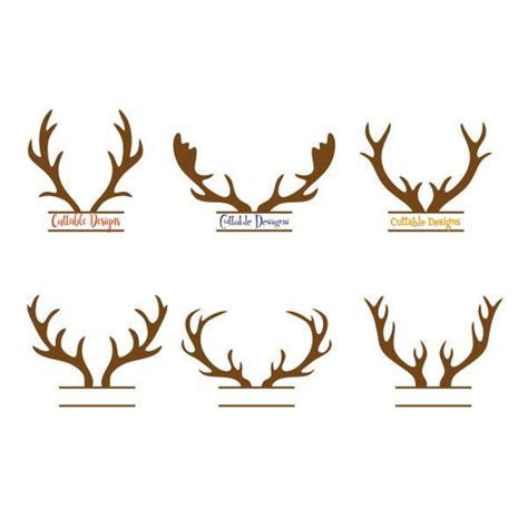 Reindeer Antlers Deer Frame Straight Monogram Christmas - Etsy