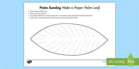 Palm Leaf Template (l'enseignant a fait) - Twinkl