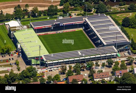 Aerial view, stadium of FC Freiburg, Bundesliga stadium, first ...