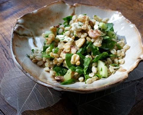 Herbed Farro Salad with Walnuts, Feta and Spinach - Ellie Krieger