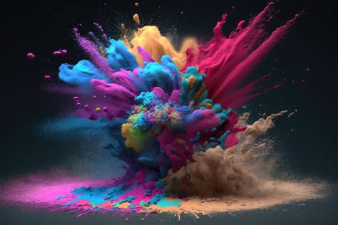 Free Photo | Colorful powder explosion happy holi festival of colors ...