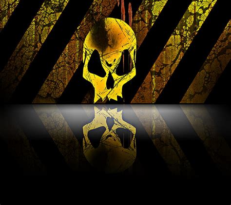 Danger Sign Skull Wallpaper