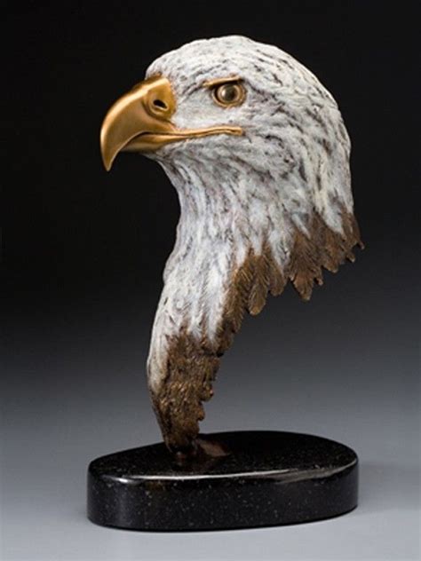 Hand Made Bald Eagle Bronze Sculpture by Castart Studio Bronze ...