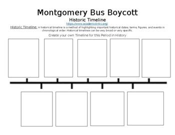 Montgomery Bus Boycott Online Timeline Assignment (Word Document)