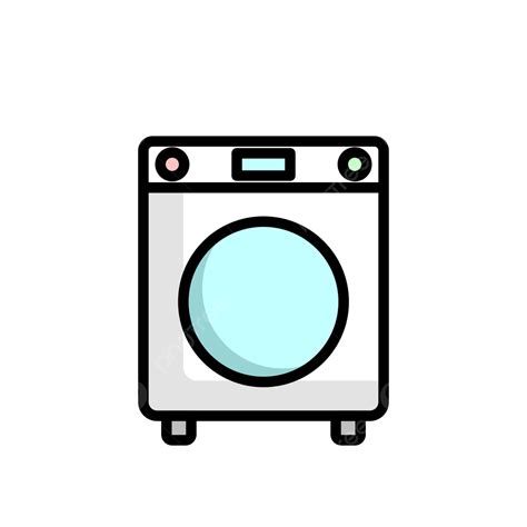 Flat Design Washing Machine Icon Vector, Washing, Washing Machine, Icon PNG and Vector with ...