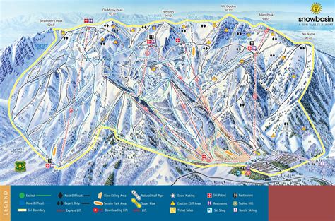 Snowbasin Trail Map • Piste Map • Panoramic Mountain Map