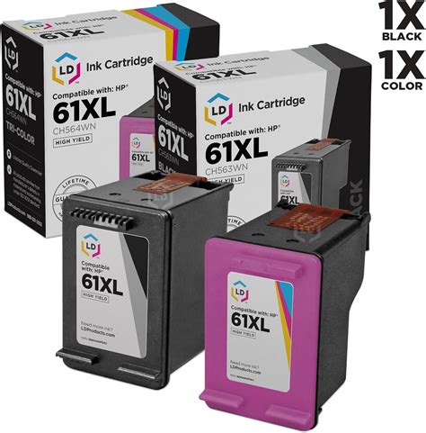 4 Pack Ink Cartridge for HP 61 XL Combo CH563WN CH564WN Black/ Color 61XL H.Y