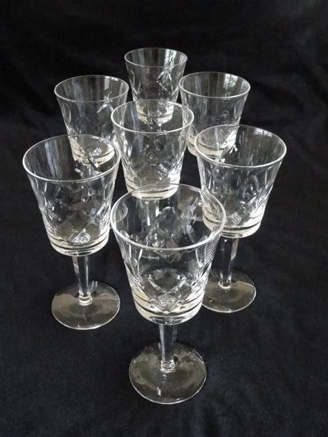 Vintage Lenox Crystal Wine Glasses Manor Pattern Set by CasaMimi