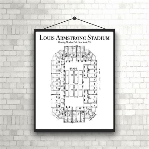 Vintage Louis Armstrong Stadium Seating Chart Poster - Etsy