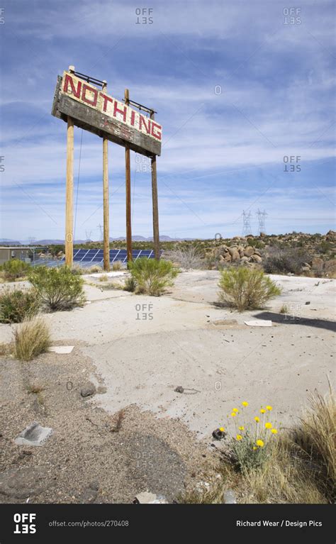 A sign of nothing on an Arizona highway heading towards Las Vegas from ...