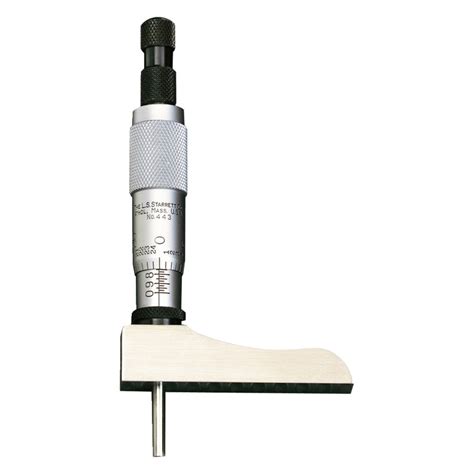 Starrett® 443Z-3RL - Micrometer Depth Gage 0-3" with Half Base ...