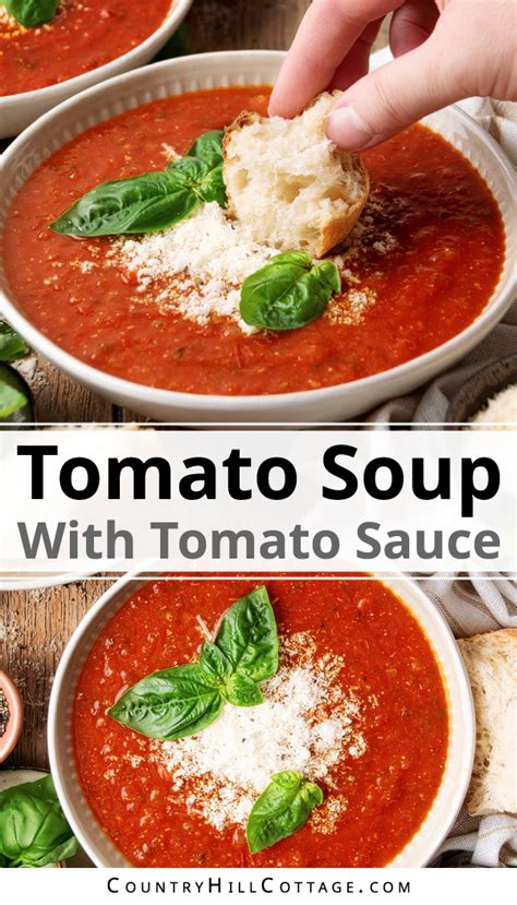 Tomato Soup with Tomato Sauce