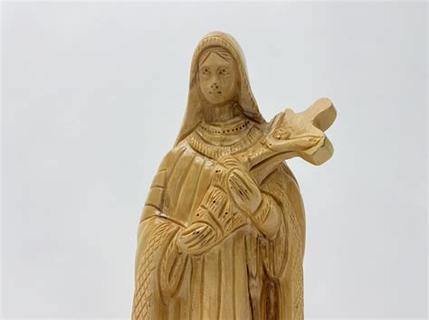 Saint Rose Of Lima Statue - Bethlehem Wood Carving